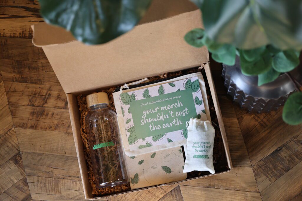 sustainable branded merch kit for client or employee gifting